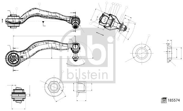 FEBI BILSTEIN 185574 Süspansiyon Sistemi Bugi Kolu - BMW 5 (G30, F90) uyumlu