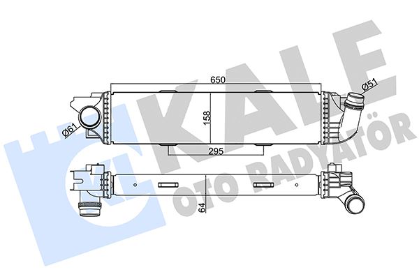 KALE OTO RADYATÖR 352480 Motor Turbo Radyatörü - RENAULT TRAFIC III Panelvan/Van (FG_) uyumlu