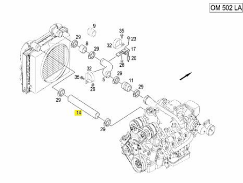 Hortum - MERCEDES ORIJINAL - A0029974252