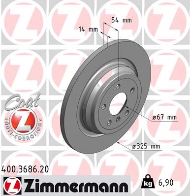 ZIMMERMANN 400.3686.20 Fren Sistemleri Fren Diski - MERCEDES-BENZ M-SERISI (W166) uyumlu