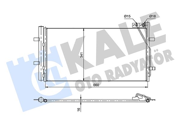KALE OTO RADYATÖR 353085 İklimlendirme Sistemi Klima Radyatörü - AUDI Q3 (8UB, 8UG) uyumlu