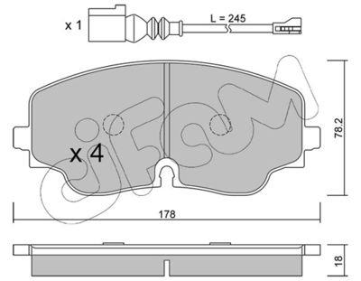 CIFAM 822-1316-0 Fren Sistemleri Fren Balatası - VW GOLF VIII (CD1, DA1) uyumlu