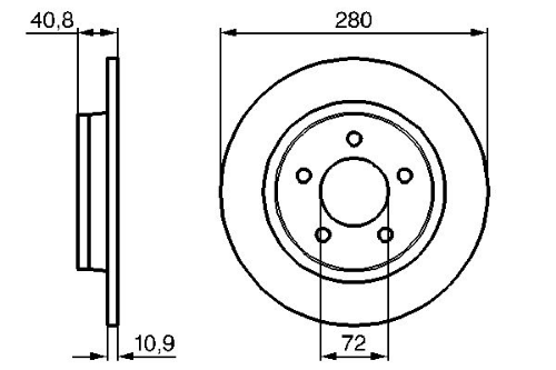 BOSCH 0 986 479 181 Fren Sistemleri Fren Diski - MAZDA 5 (CW) uyumlu
