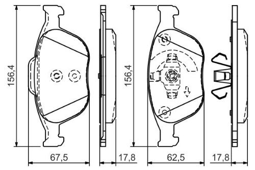 BOSCH 0 986 495 066 Fren Sistemleri Fren Balatası - FORD FOCUS I (DAW, DBW) uyumlu