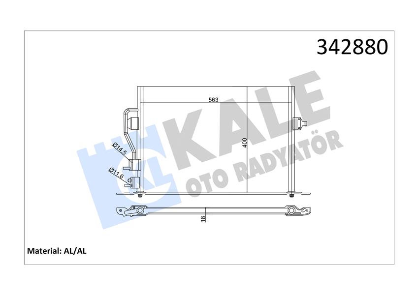 KALE OTO RADYATÖR 342880 Diğer Diğer Donanım & Parçalar - FORD MONDEO II (BAP) uyumlu