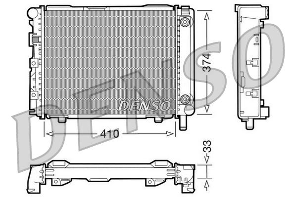DENSO DRM17029 Soğutma Sistemi Su Soğutucu & Parçaları - MERCEDES-BENZ 190 (W201) uyumlu