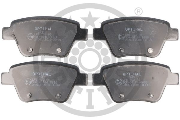 OPTIMAL BP-12449 Fren Sistemleri Fren Balatası - SEAT LEON (1P1) uyumlu