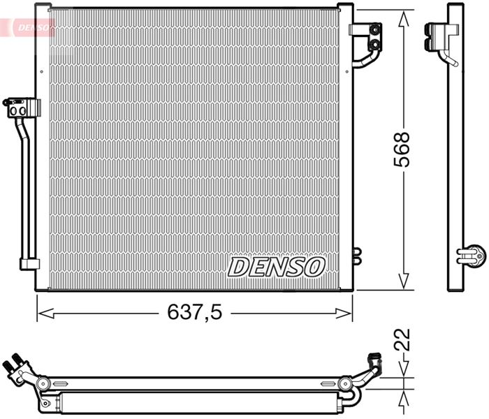 DENSO DCN17058 İklimlendirme Sistemi Klima Radyatörü - MERCEDES-BENZ M-SERISI (W166) uyumlu