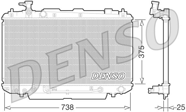 DENSO DRM50064 Soğutma Sistemi Su Soğutucu & Parçaları - TOYOTA RAV 4 II (_A2_) uyumlu