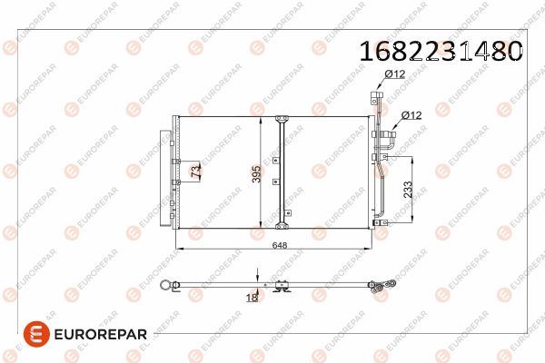 EUROREPAR 1682231480 İklimlendirme Sistemi Klima Radyatörü - CHEVROLET CAPTIVA (C100, C140) uyumlu