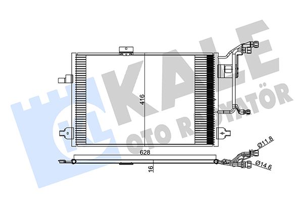 KALE OTO RADYATÖR 375500 İklimlendirme Sistemi Klima Radyatörü - AUDI A6 C5 (4B2, 4B4) uyumlu
