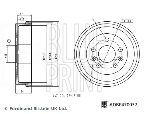 BLUE PRINT ADBP470037 Fren Sistemleri Fren Kampanası - DACIA DUSTER (HS_) uyumlu