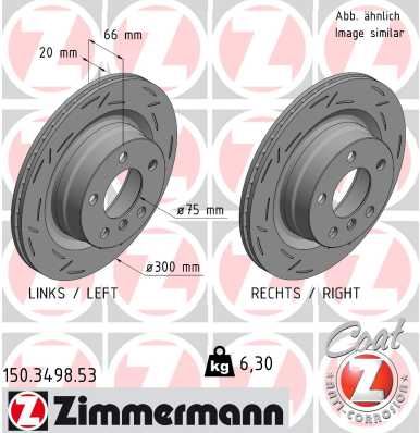 ZIMMERMANN 150.3498.53 Fren Sistemleri Fren Diski - BMW 1 (F20) uyumlu