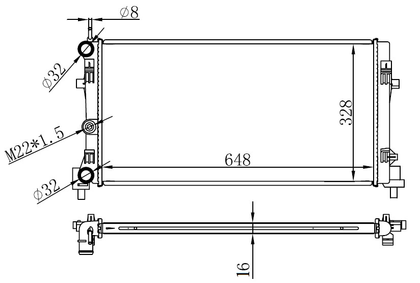 Su Radyatörü - BAU063016 Ürün Görseli