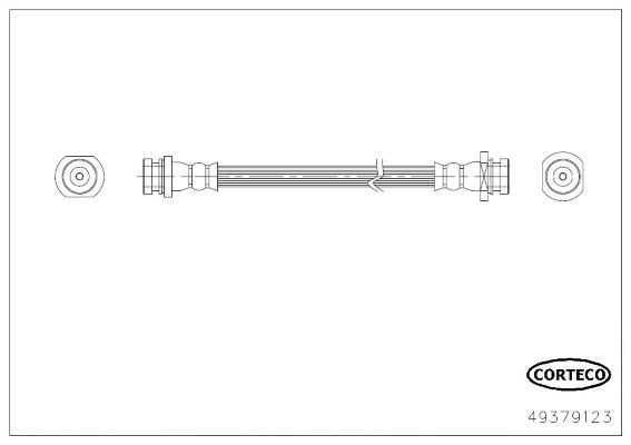 CORTECO 49379123 Fren Sistemleri Fren Hortumları - SUZUKI GRAND VITARA I (FT, HT) uyumlu