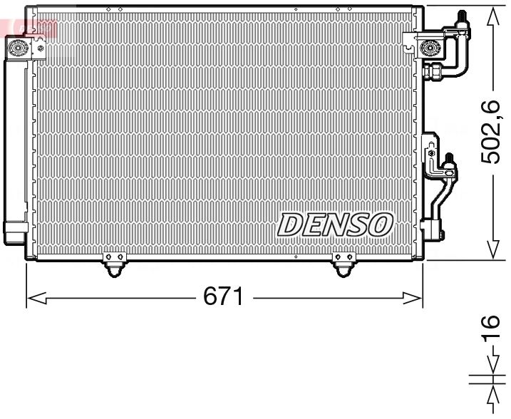 DENSO DCN45008 İklimlendirme Sistemi Klima Radyatörü - MITSUBISHI PAJERO III Canvas Top (V6_W, V7_W) uyumlu