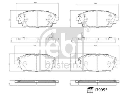 FEBI BILSTEIN 179955 Fren Sistemleri Fren Balatası - MAZDA 3 Hatchback (BP) uyumlu