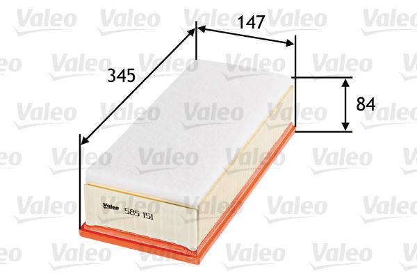 VALEO 585151 Motor Hava Filtresi - FIAT SCUDO Panelvan/Van (270_, 272_) uyumlu