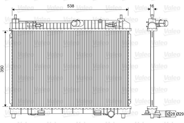 VALEO 701603 Soğutma Sistemi Su Soğutucu & Parçaları - FORD FIESTA VI (CB1, CCN) uyumlu