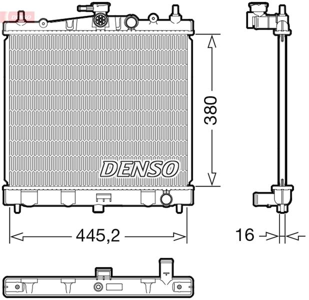 DENSO DRM46067 Soğutma Sistemi Su Soğutucu & Parçaları - NISSAN NOTE (E11, NE11) uyumlu