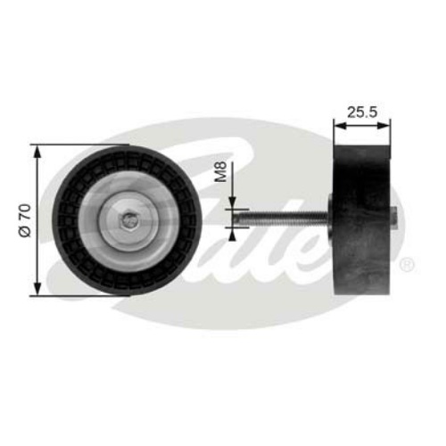 GATES T36204 Motor Yönlendirme & Kılavuz Makarası - FORD MONDEO IV Turnier (BA7) uyumlu