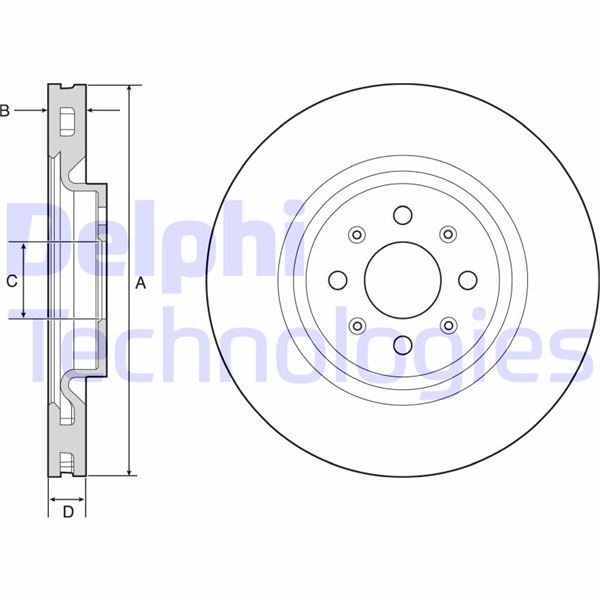 DELPHI BG4456 Fren Sistemleri Fren Diski - ABARTH GRANDE PUNTO uyumlu
