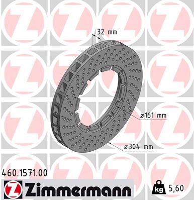 ZIMMERMANN 460.1571.00 Fren Sistemleri Fren Diski - PORSCHE 911 uyumlu