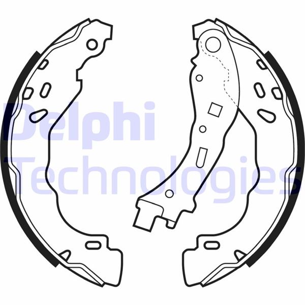 DELPHI LS2065 Fren Sistemleri Fren Pabucu - MITSUBISHI L 300 / DELICA II Minibüs/Otobüs (L03_P/G, L0_2P) uyumlu