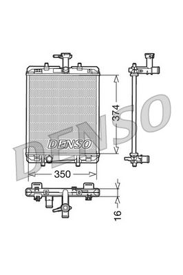 DENSO DRM21602 Soğutma Sistemi Su Soğutucu & Parçaları - CITROËN C1 (PM_, PN_) uyumlu