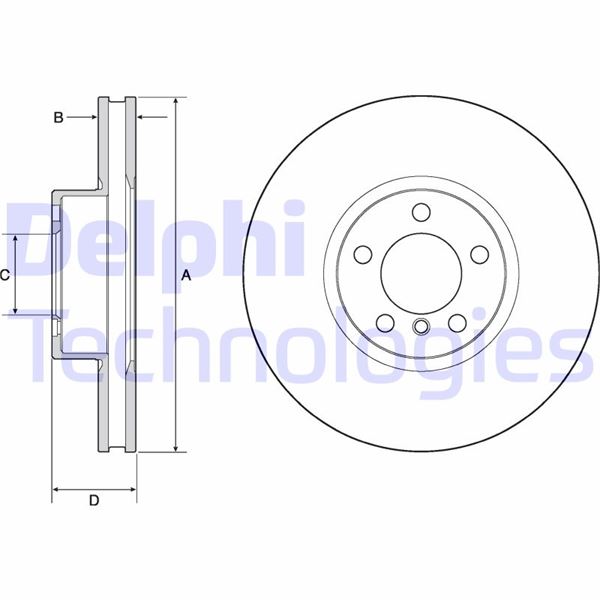DELPHI BG9141C Fren Sistemleri Fren Diski - BMW 7 (E65, E66, E67) uyumlu