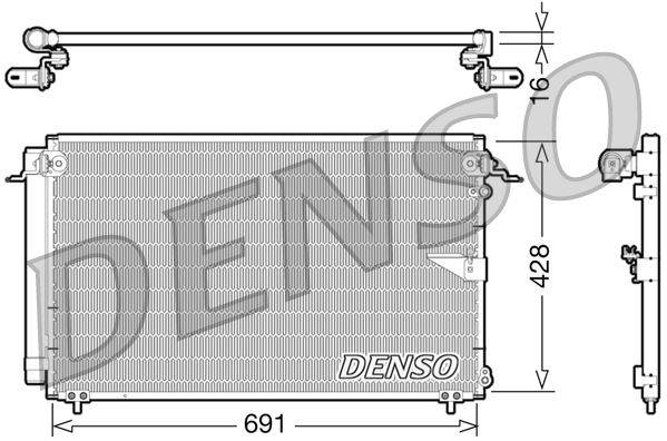 DENSO DCN51008 İklimlendirme Sistemi Klima Radyatörü - LEXUS LS (_F3_) uyumlu