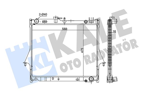 KALE OTO RADYATÖR 362720 Soğutma Sistemi Su Soğutucu & Parçaları - ISUZU D-MAX I (TFR, TFS) uyumlu