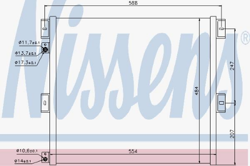 NISSENS 940075 İklimlendirme Sistemi Klima Radyatörü - VOLVO FL II uyumlu