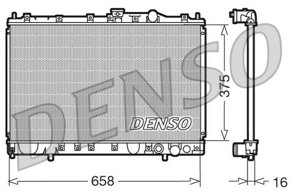 DENSO DRM45002 Soğutma Sistemi Su Soğutucu & Parçaları - MITSUBISHI LANCER IV Hatchback (C6_A, C7_A) uyumlu