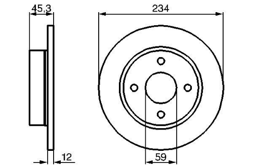 BOSCH 0 986 478 288 Fren Sistemleri Fren Diski - NISSAN MICRA II (K11) uyumlu