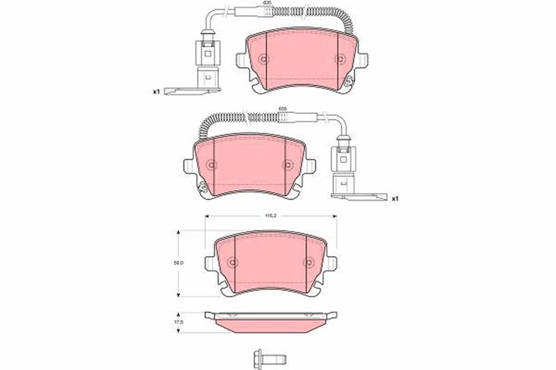 TRW GDB1508 Fren Sistemleri Fren Balatası - VW PHAETON (3D1, 3D2, 3D3, 3D4, 3D6, 3D7, 3D8, 3D9) uyumlu