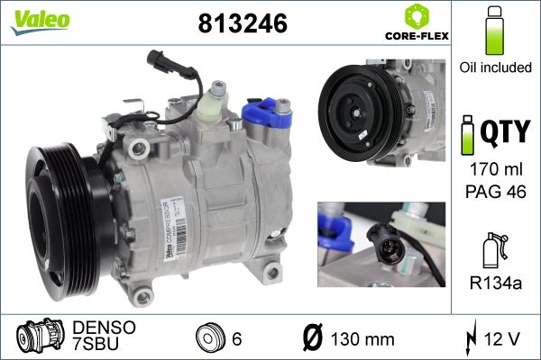 VALEO 813246 İklimlendirme Sistemi Kompresör Parçaları - LANCIA KAPPA (838_) uyumlu