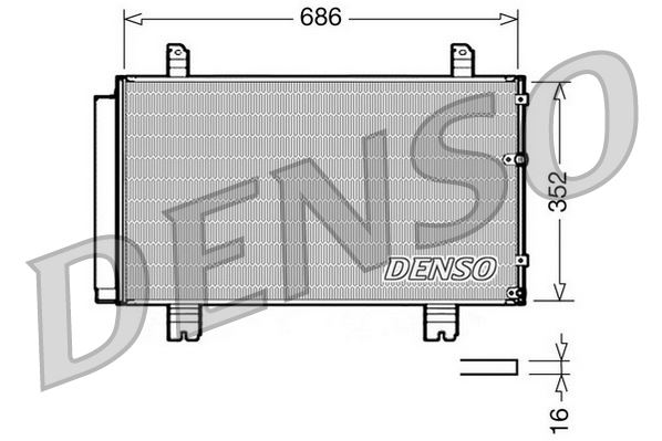 DENSO DCN51002 İklimlendirme Sistemi Klima Radyatörü - LEXUS IS II (_E2_) uyumlu