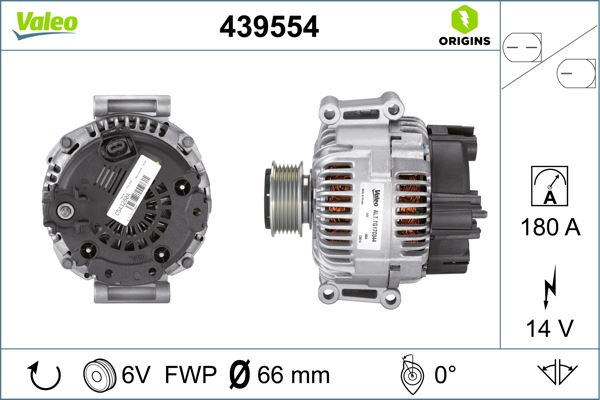 VALEO 439554 Elektrik Sistemi Alternatör - AUDI A6 C6 (4F2) uyumlu