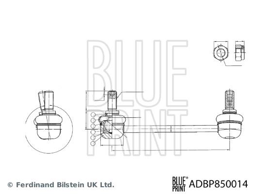 BLUE PRINT ADBP850014 Süspansiyon Sistemi Stabilizatör - TALBOT SIMCA 1301 uyumlu