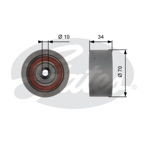 GATES T42159 Motor Yönlendirme & Kılavuz Makarası - AUDI A8 D2 (4D2, 4D8) uyumlu
