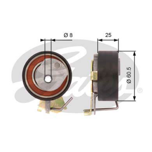 GATES T43023 Motor Kayış Kasnağı - PEUGEOT 306 Hatchback (7A, 7C, N3, N5) uyumlu
