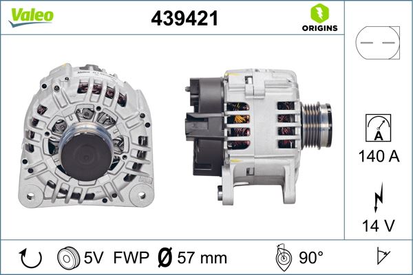 VALEO 439421 Elektrik Sistemi Alternatör - VW PASSAT B5.5 (3B3) uyumlu