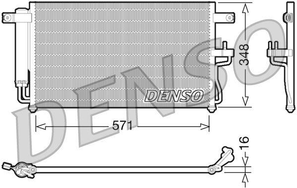 DENSO DCN41001 İklimlendirme Sistemi Klima Radyatörü - HYUNDAI ACCENT II (LC) uyumlu