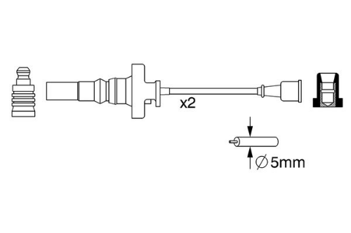 BOSCH 0 986 357 273 Ateşleme Sistemi Ateşleme Kablosu - MITSUBISHI SPACE STAR MPV (DG_A) uyumlu