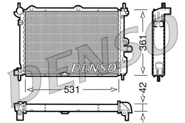 DENSO DRM20014 Soğutma Sistemi Su Soğutucu & Parçaları - OPEL ASTRA F Station wagon (T92) uyumlu