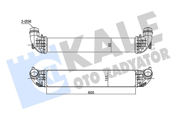 KALE OTO RADYATÖR 355910 Motor Turbo Radyatörü - OPEL ASTRA K (B16) uyumlu