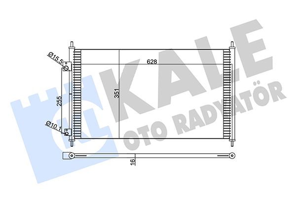 KALE OTO RADYATÖR 380300 İklimlendirme Sistemi Klima Radyatörü - HONDA CIVIC VII Hatchback (EU, EP, EV) uyumlu