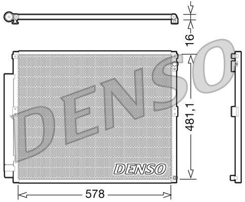 DENSO DCN50017 İklimlendirme Sistemi Klima Radyatörü - TOYOTA LAND CRUISER PRADO (_J12_) uyumlu