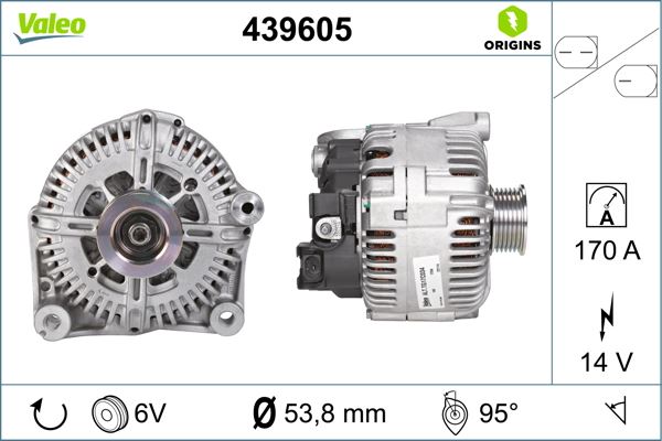 VALEO 439605 Elektrik Sistemi Alternatör - BMW X5 (E70) uyumlu